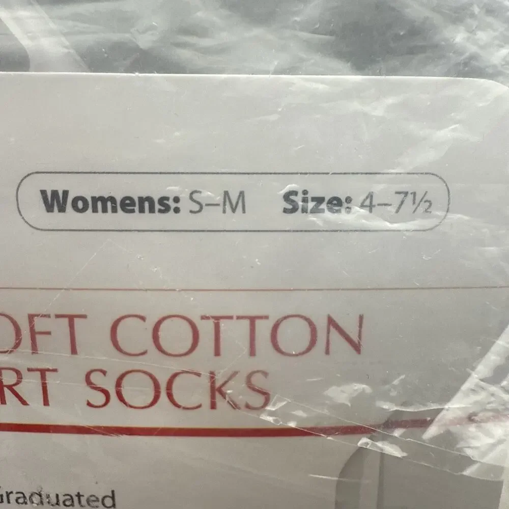 Prestige Medical Nurse Women S-M 4 to 7-1/2 Soft Comfort Compression Sock white